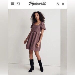 Madewell | Floral Quilted Puff-Sleeve Mini Dress
